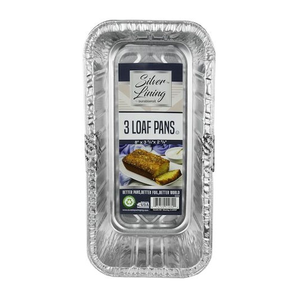 Durable Packaging Durable Foil Loaf Pan, 3 count - 12 per case