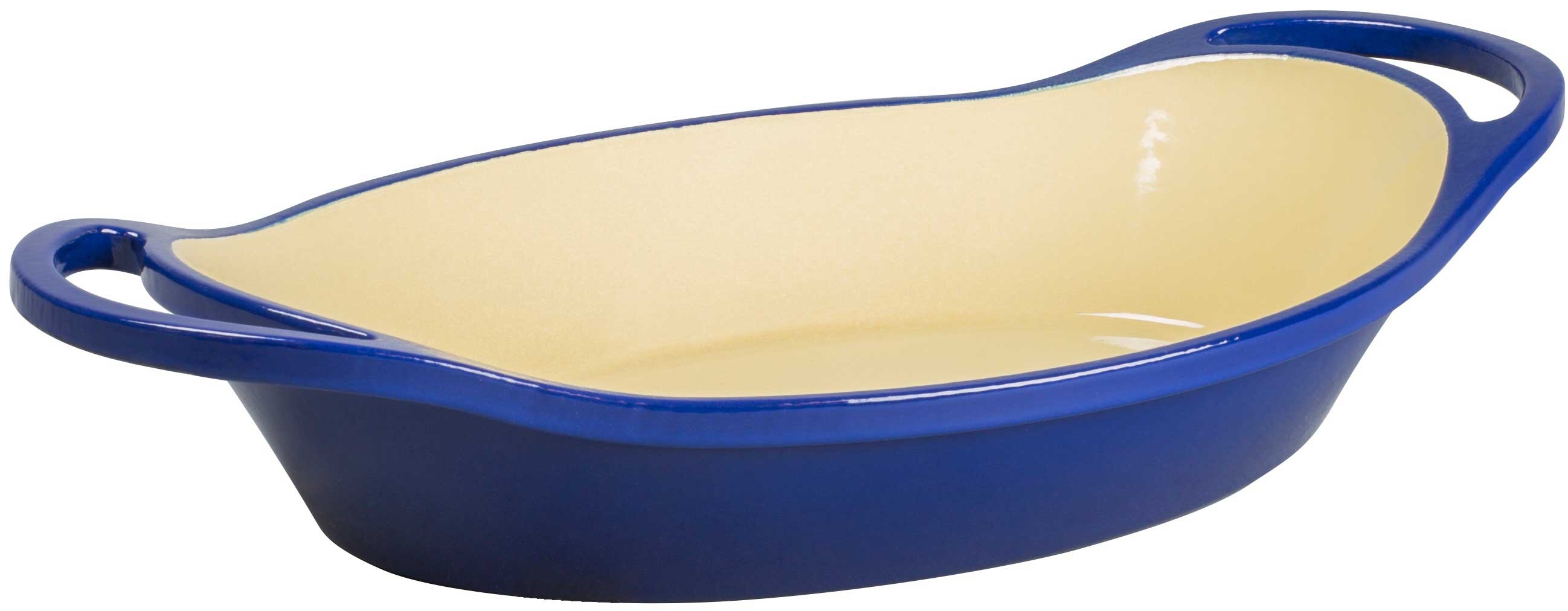 Lodge Indigo Enameled Oval Casserole Dish, 2 Quart