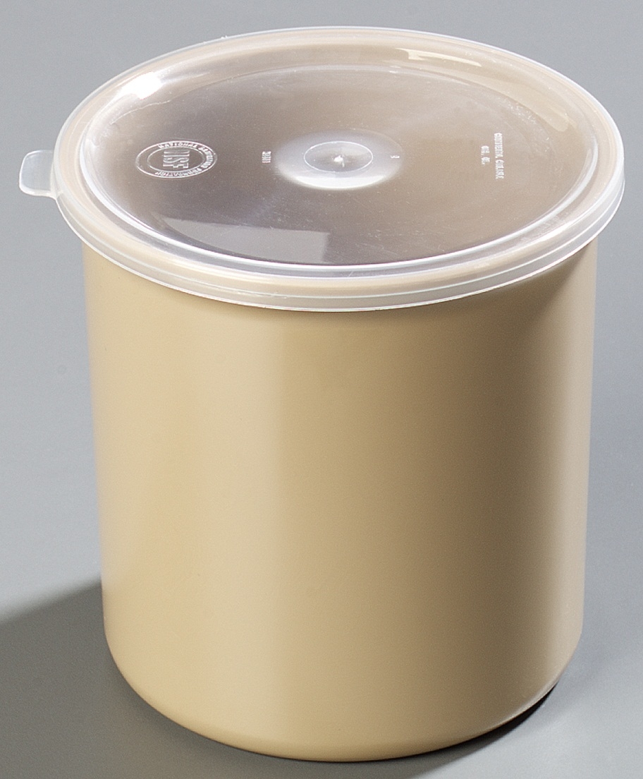 Carlisle Classic Beige Crock with Lid, 1.2 Quart