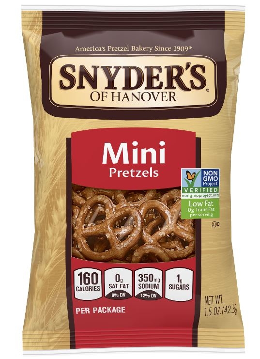 Snyders of Hanover Mini Pretzel, 1.5 Ounce -- 60 per case.