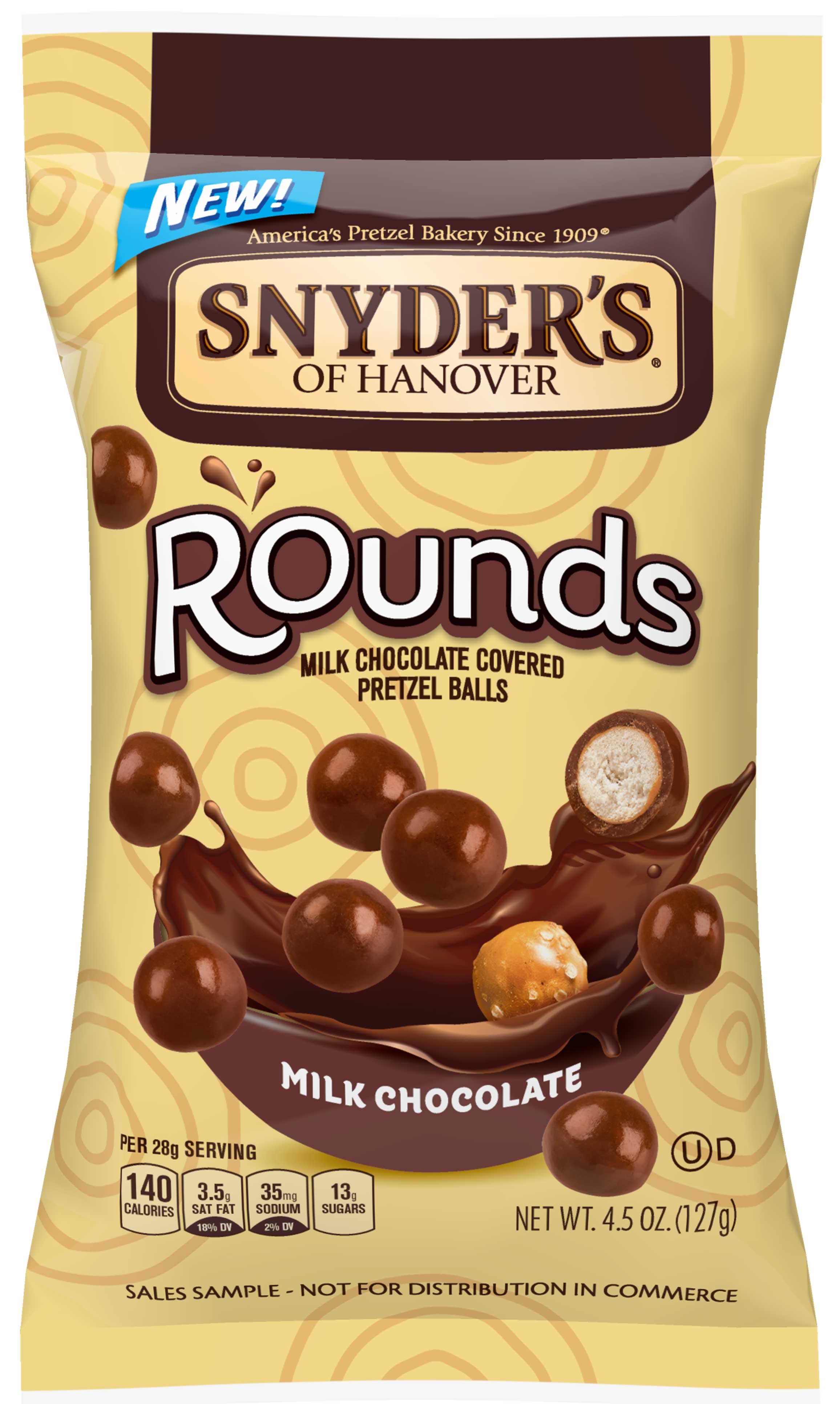 Snyders Of Hanover Rounds Milk Chocolate Pretzel Ball, 4.5 Ounce -- 8 per case