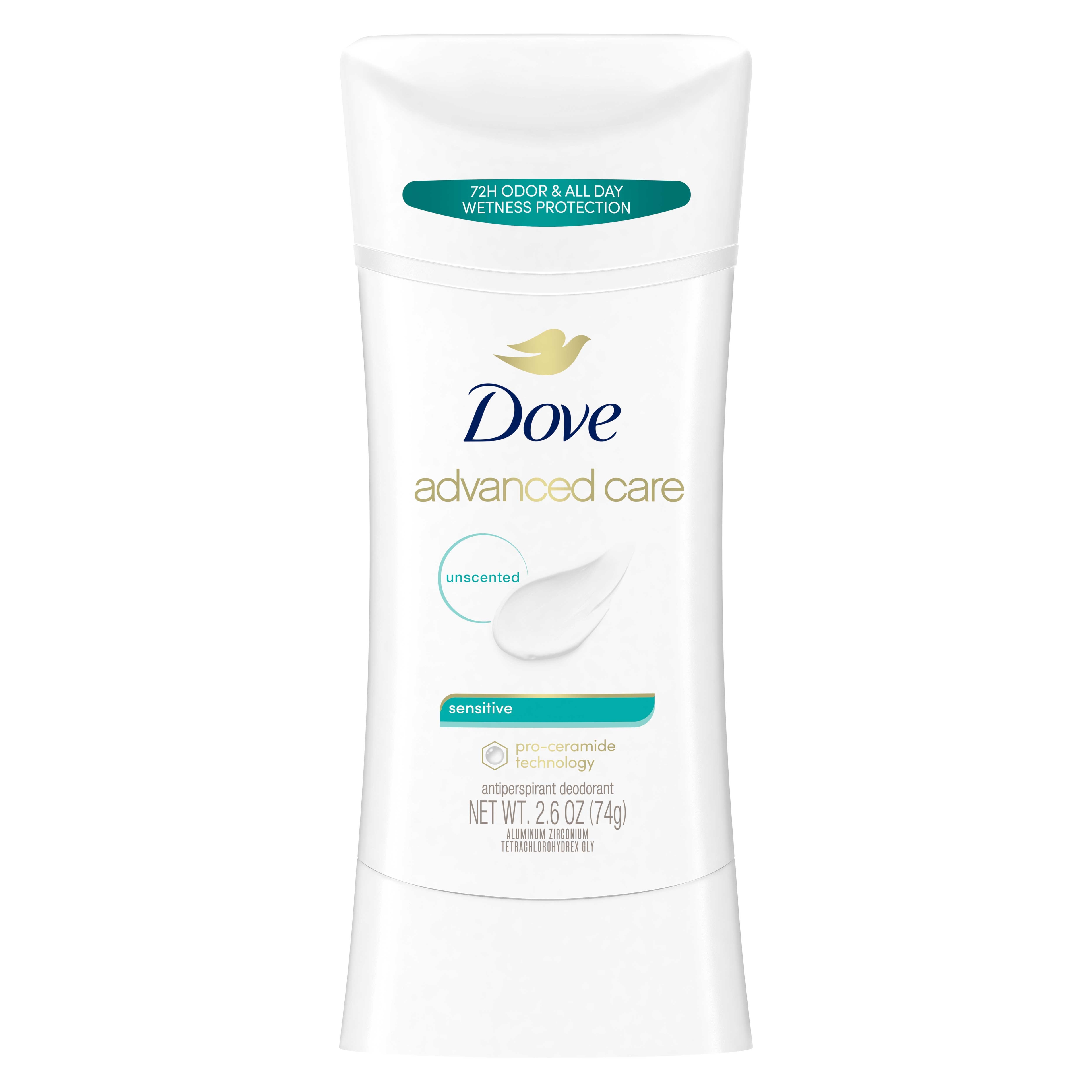 Dove Advanced Care Sensitive Skin Antiperspirant Deodorant, 2.6 Ounce -- 12 per case
