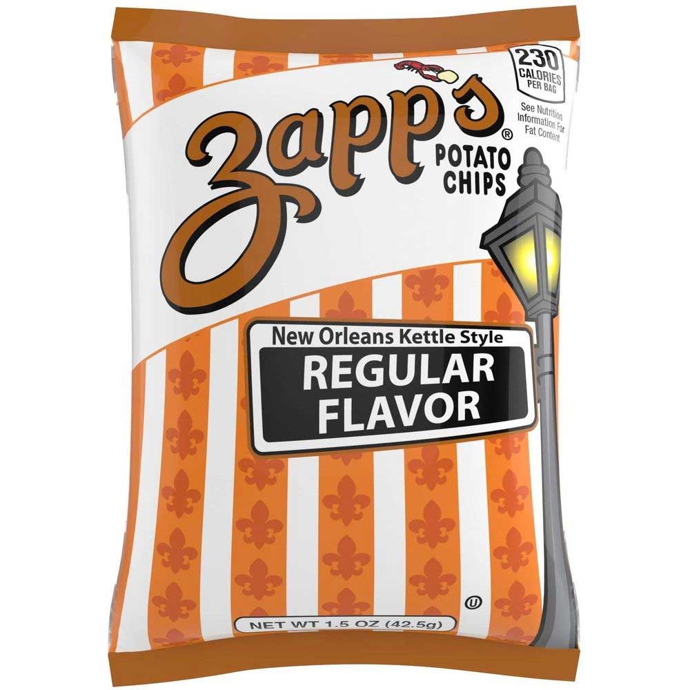 Zapps Regular Flavor Potato Chips, 1.5 Ounce -- 60 per case.