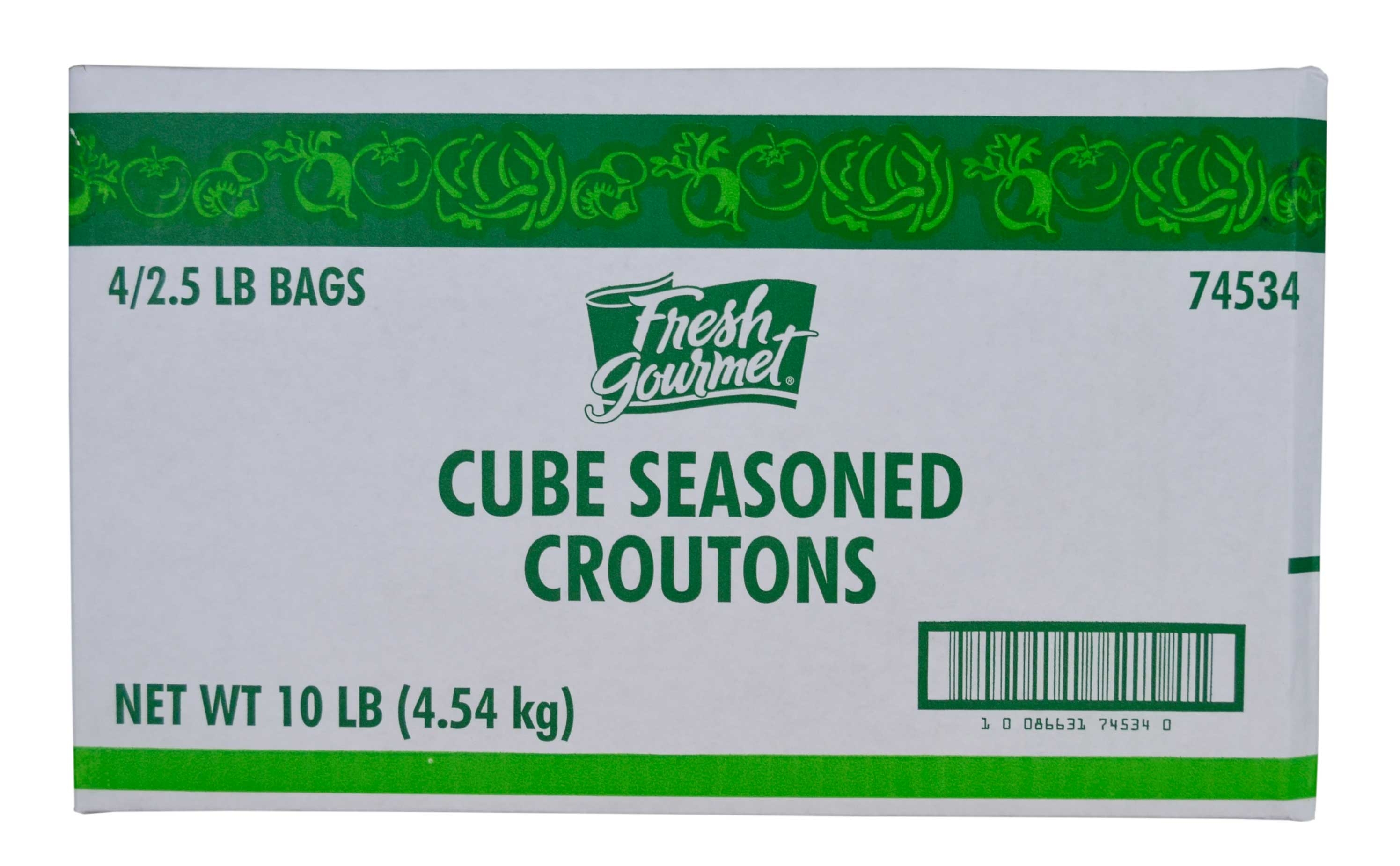 Fresh Gourmet Seasoned Cube Crouton, 2.5 Pound -- 4 per case.
