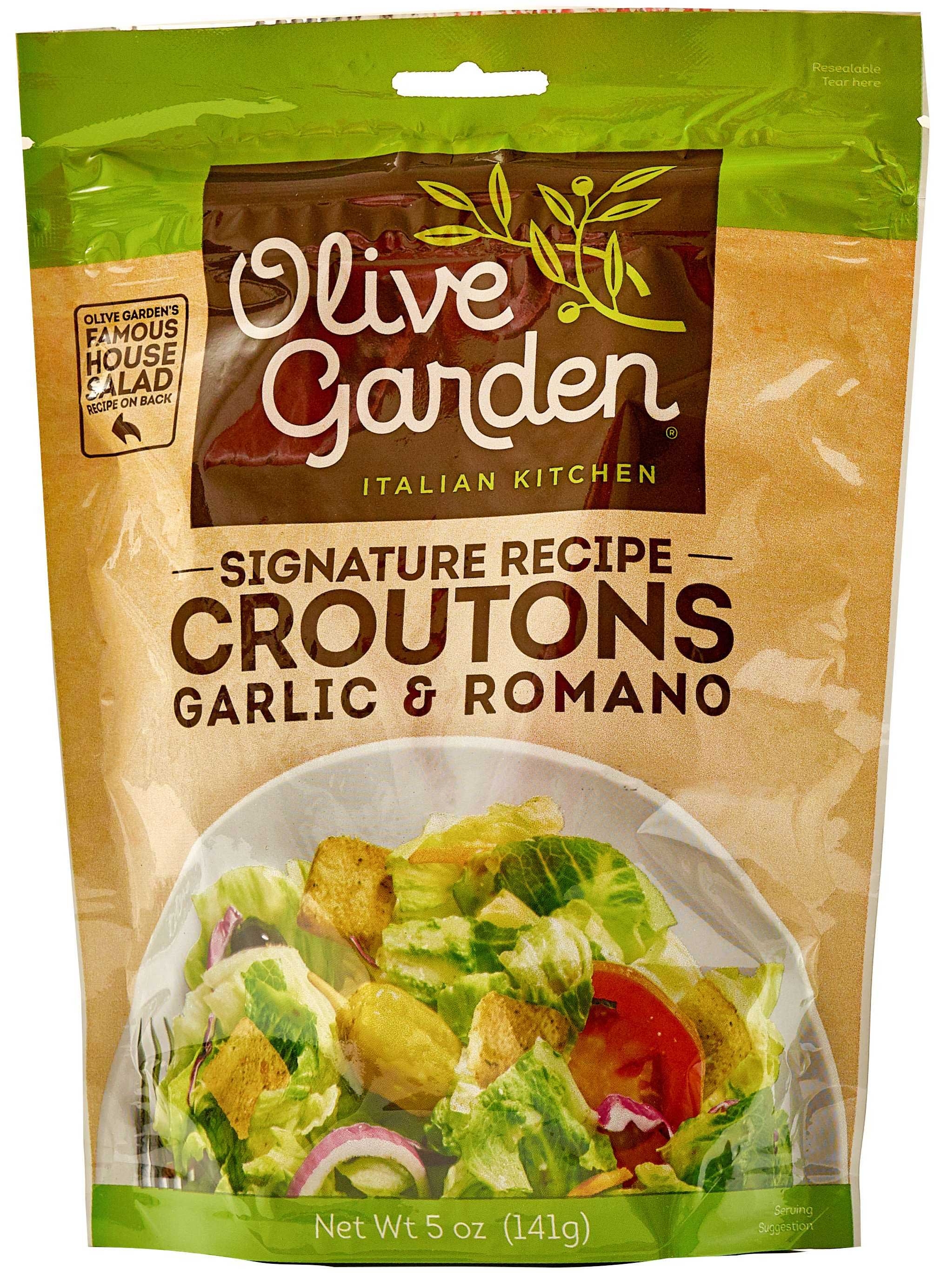 Olive Garden Garlic and Romano Seasoned Croutons, 5 Ounce -- 9 per case