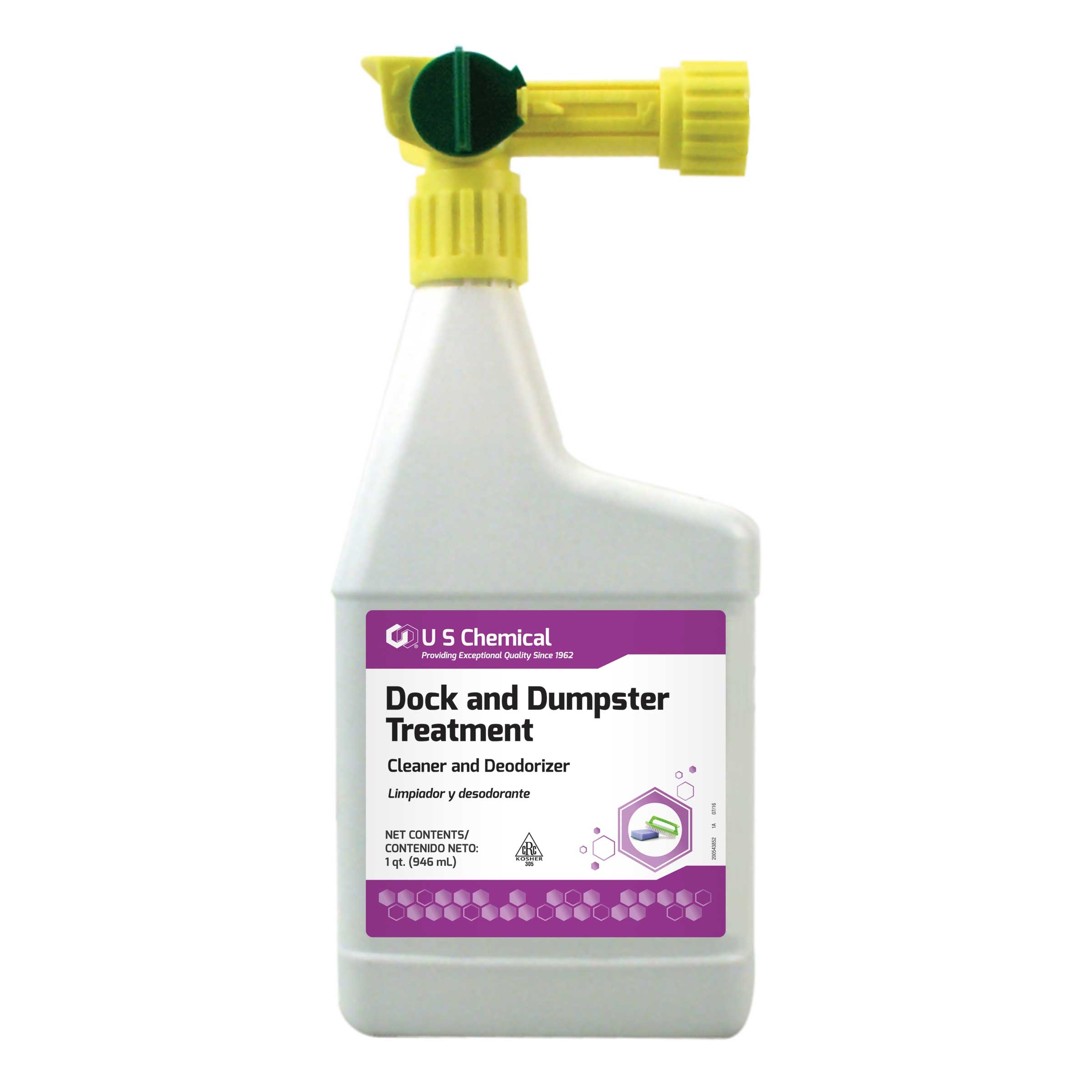 US Chemical Dock and Dumpster Treatment - Cleaner and Deodorizer, 1 Quart -- 4 per case.