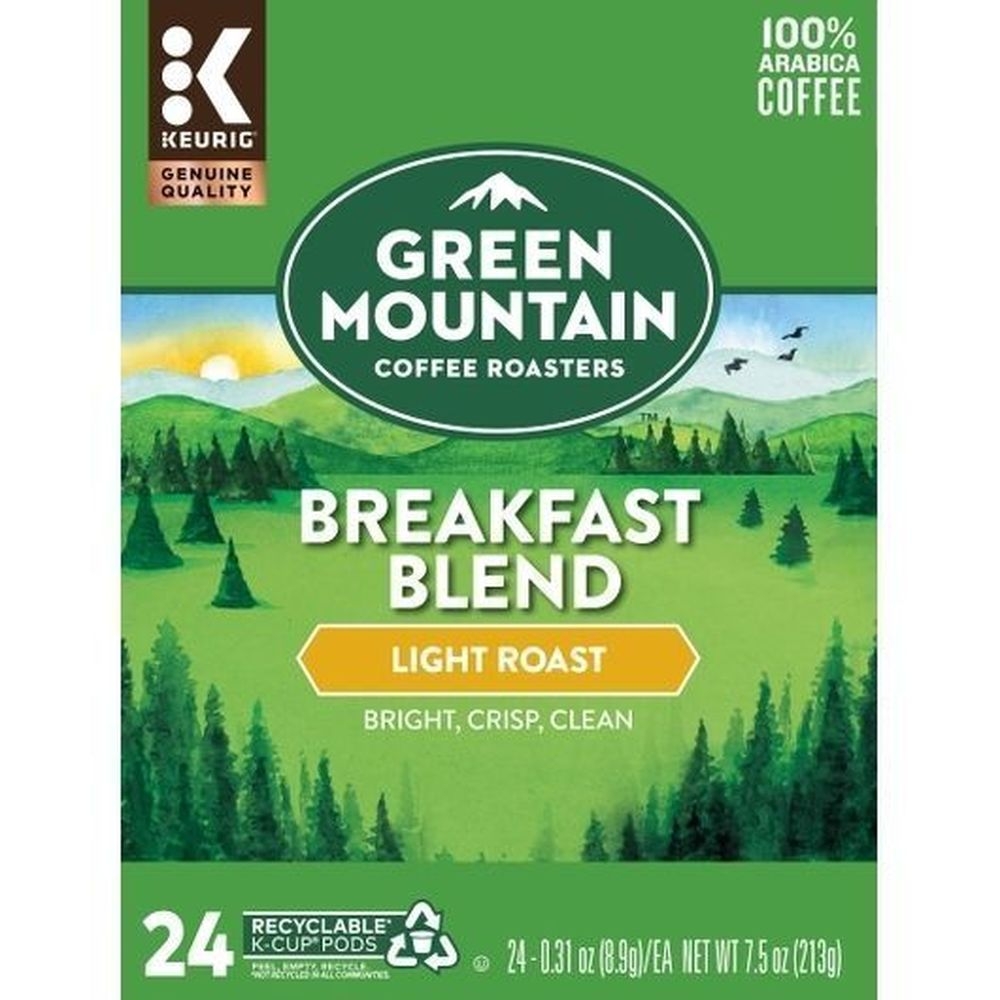 Green Mountain Coffee Roasters Breakfast Blend K Cup Coffee Pod, 24 count -- 4 per case