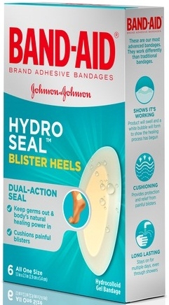 Band Aid Hydro Seal Blister Heel Bandage, 6 count per pack -- 24 per case.