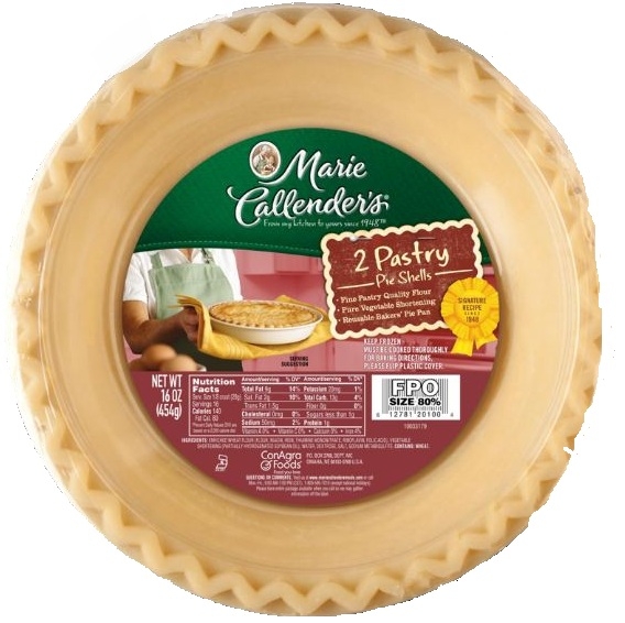 Marie Calenders Pastry Pie Shell, 16 Ounce -- 12 per case.
