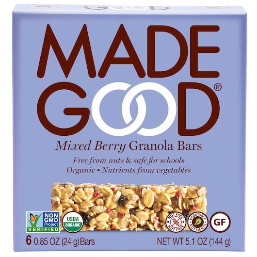 MadeGood Mixed Berry Granola Snack Bar, 0.85 Ounce -- 36 per case