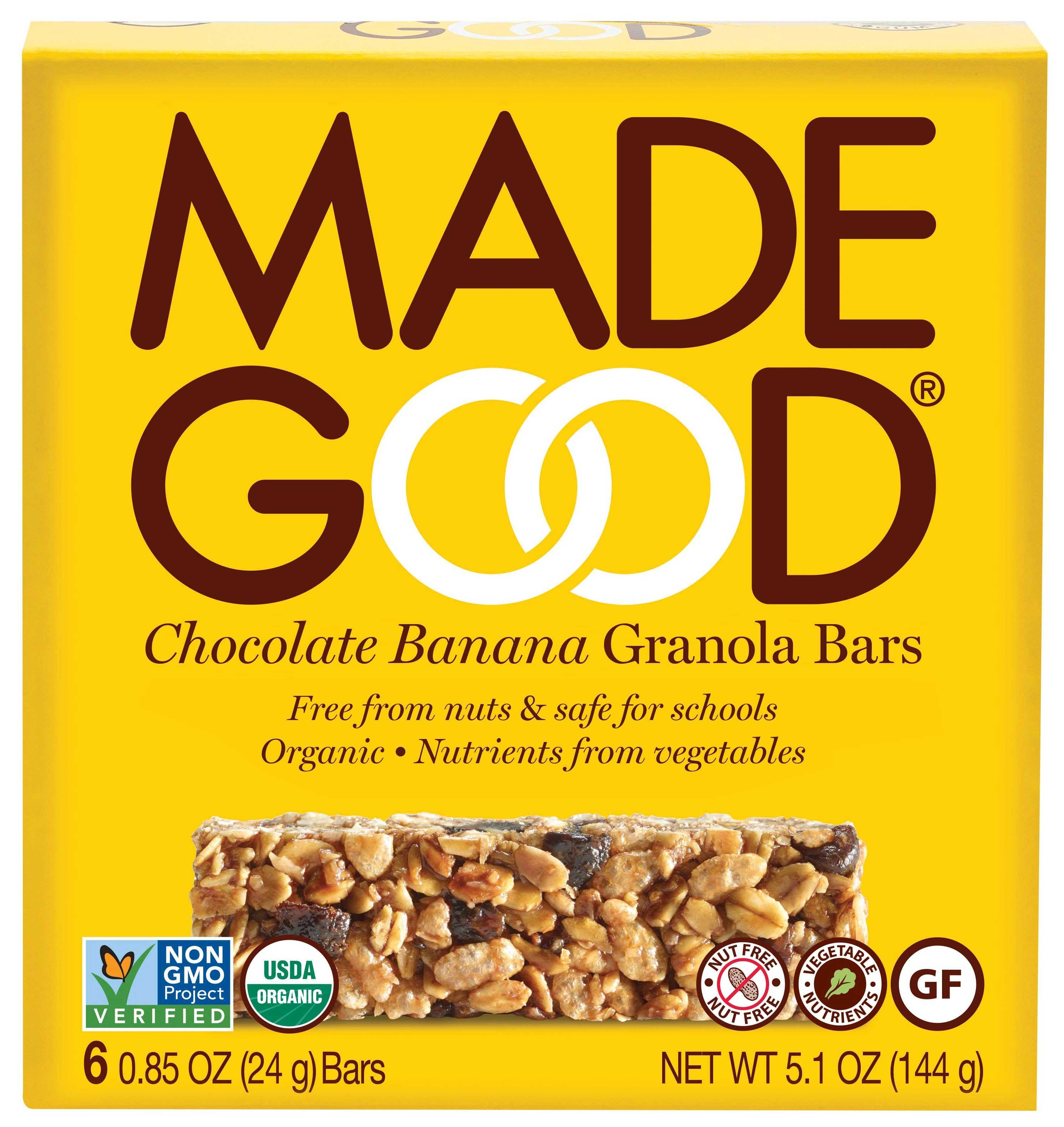 MadeGood Chocolate Banana Granola Snack Bar, 0.85 Ounce -- 36 per case
