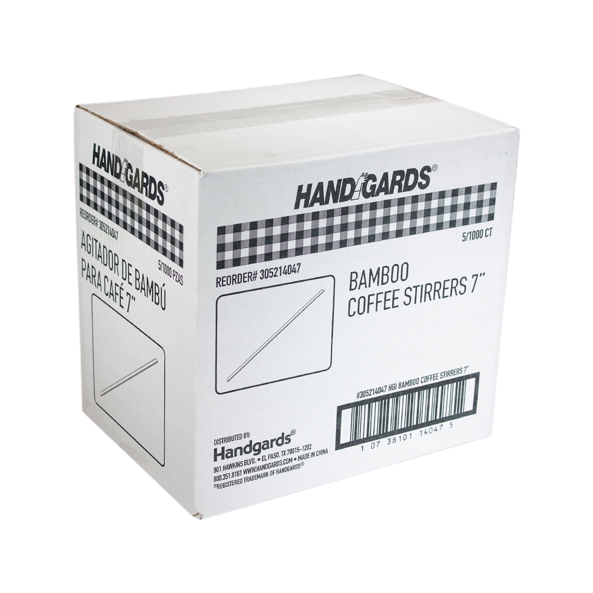 Handgards Bamboo Coffee Stirrer, 7 inch -- 5000 per case.