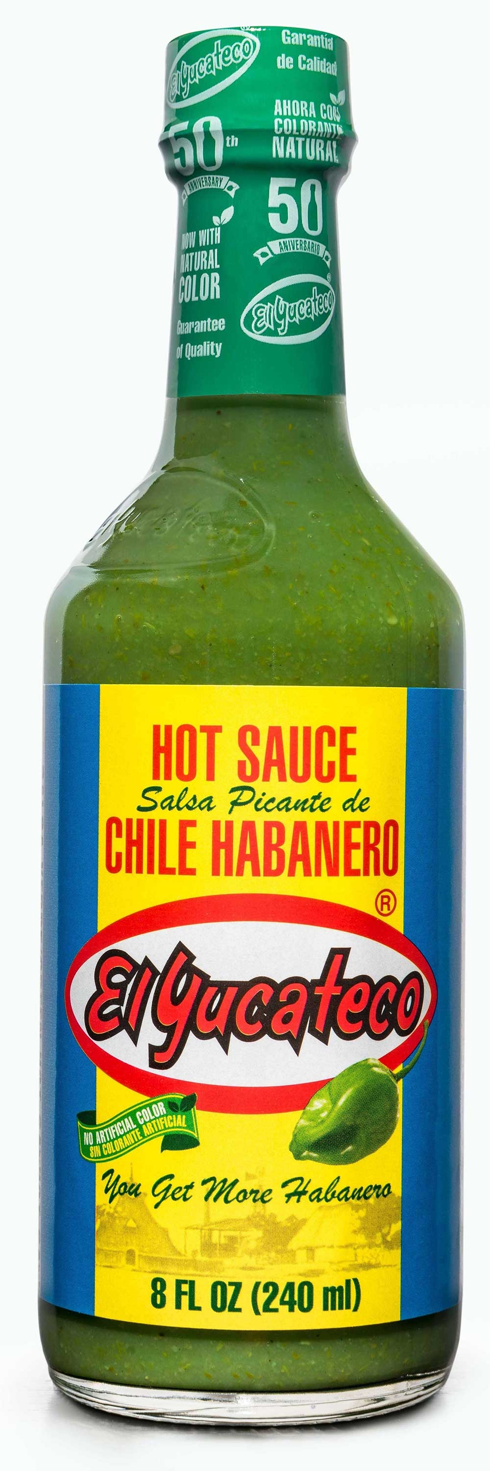 El Yucateco Green Habanero Hot Sauce, 8 Fluid Ounce -- 12 per case