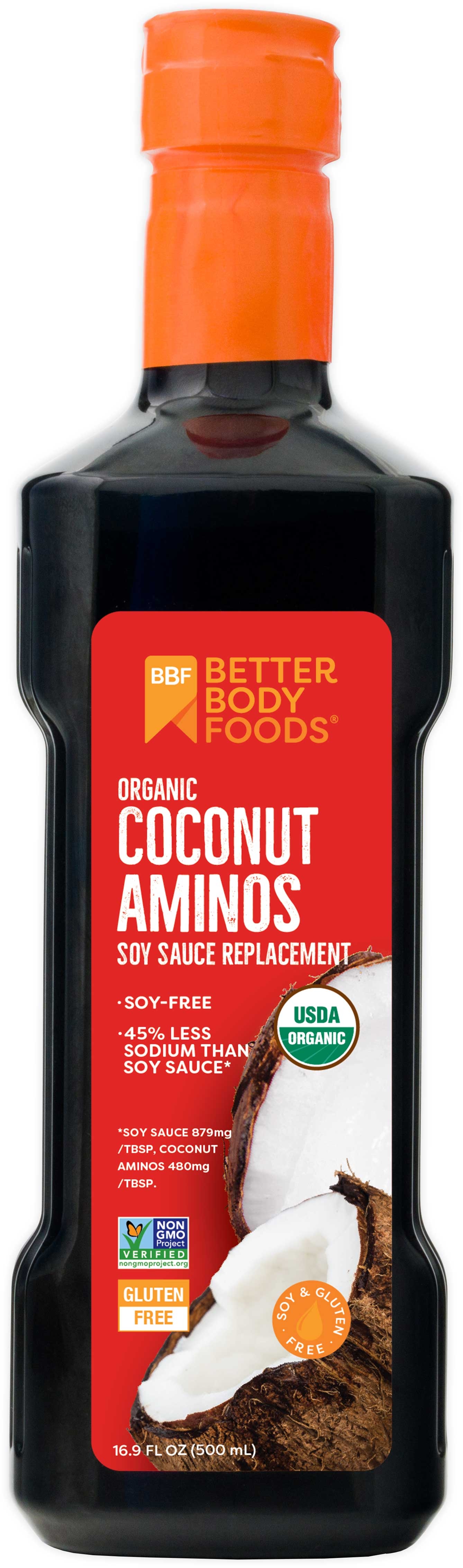 Betterbody Foods Organic Coconut Aminos, 16.9 Fluid Ounce -- 6 per case