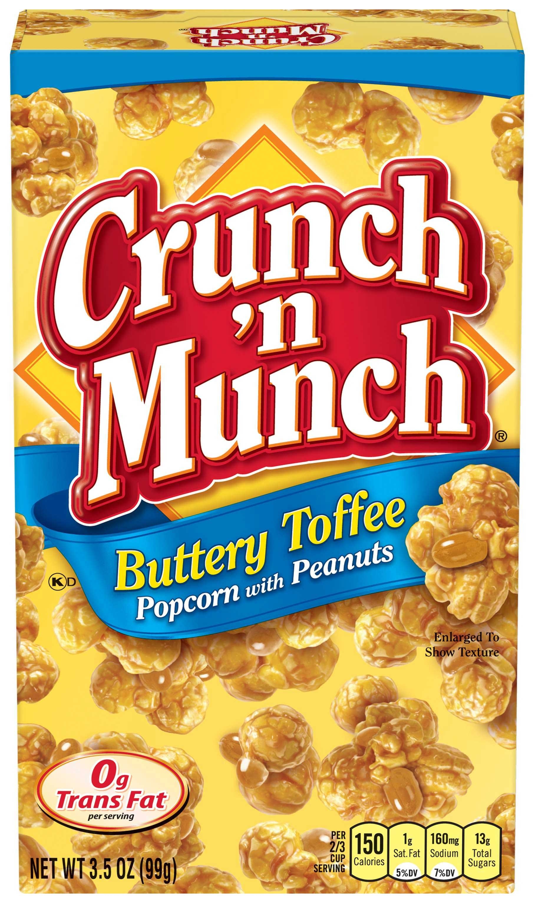 Crunch N Munch Butter Toffee Popcorn, 3.5 Ounce -- 12 per case