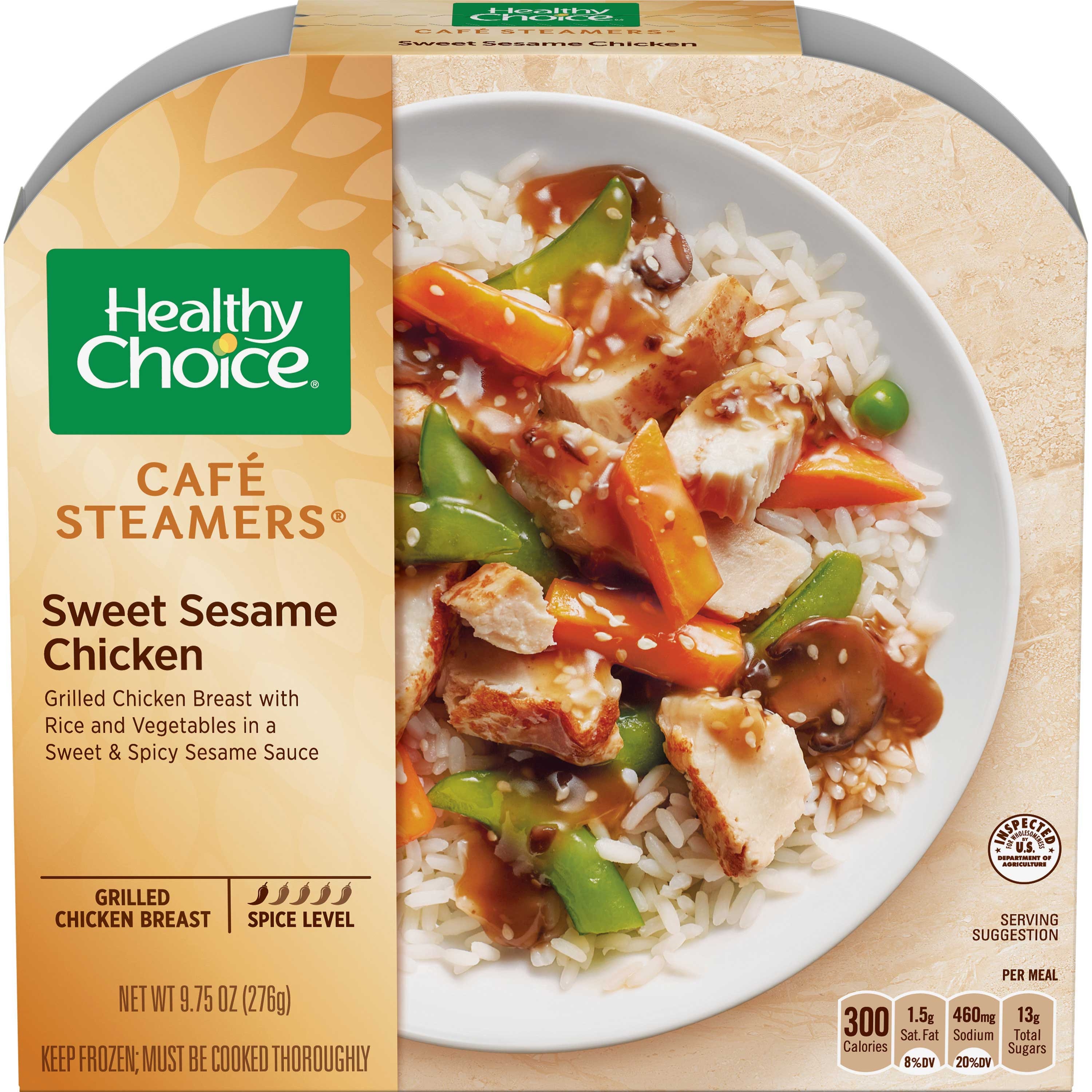 Healthy Choice Cafe Steamers Sweet Sesame Chicken, 9.75 Ounce -- 8 per case.