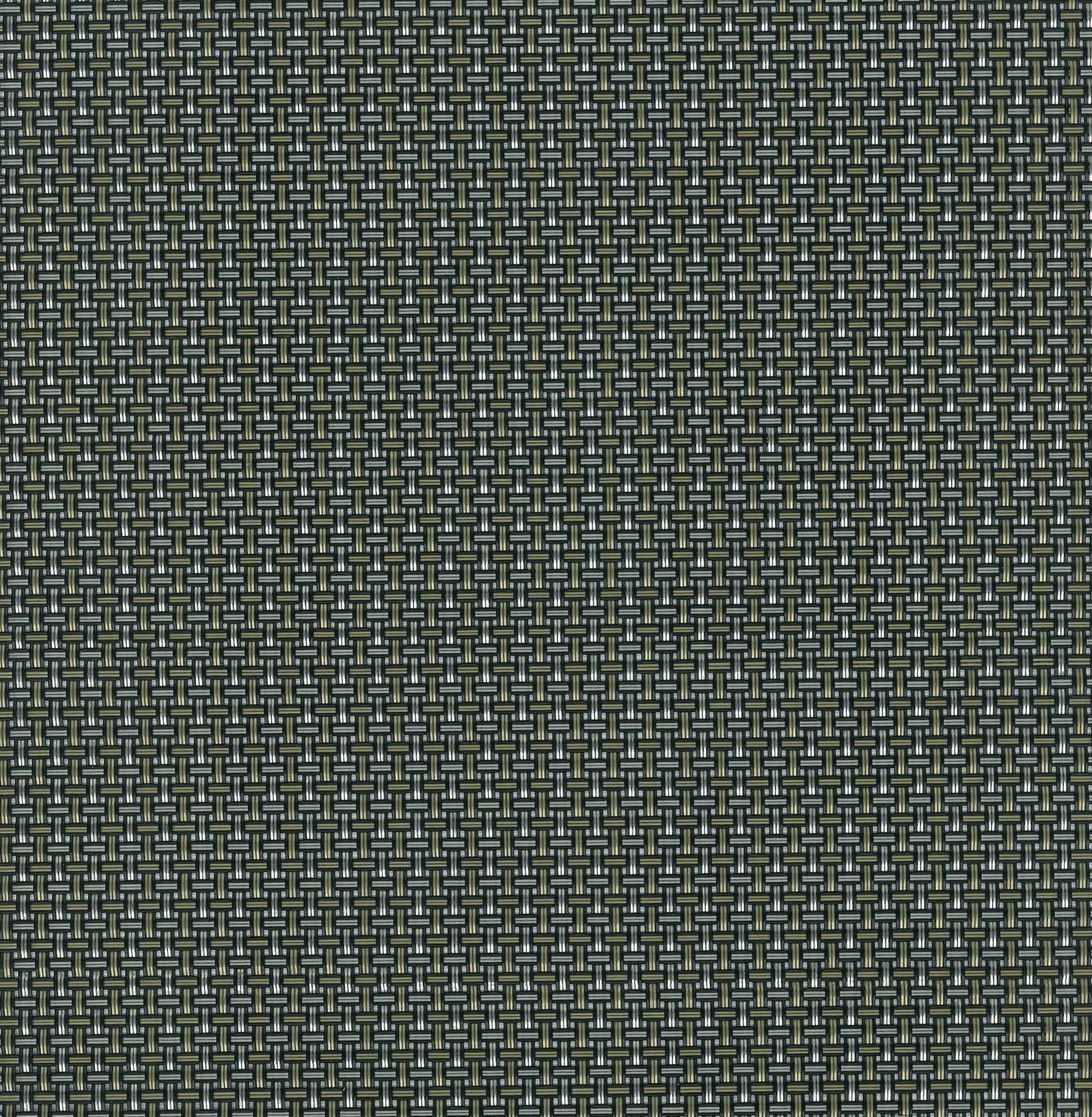 RITZ Open Basket Weave Brown Black Silver Rectangle Placemat, 13 x 19 inch -- 12 per case