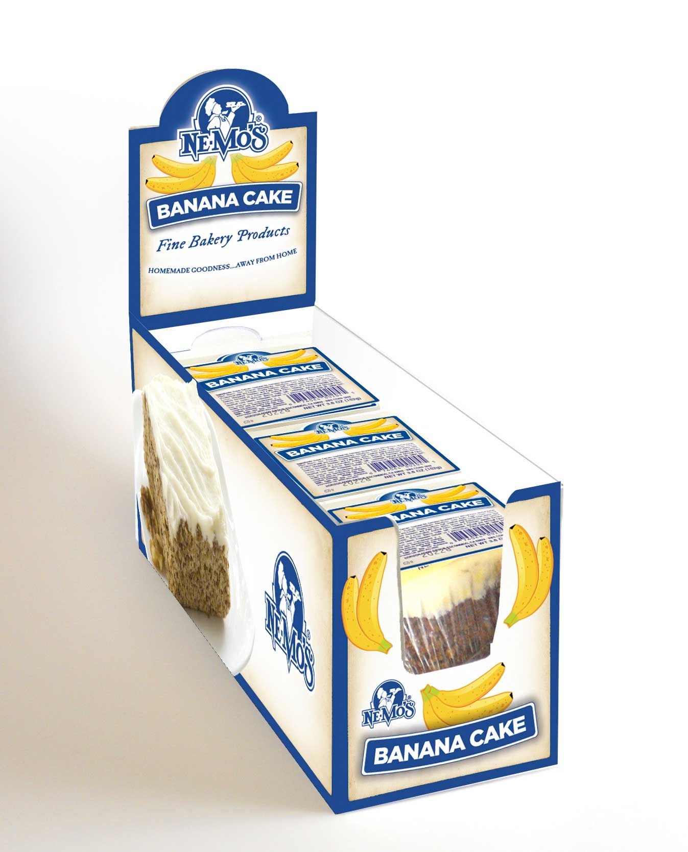 Ne Mos Banana Cake Square - 6 count per pack -- 6 packs per case.