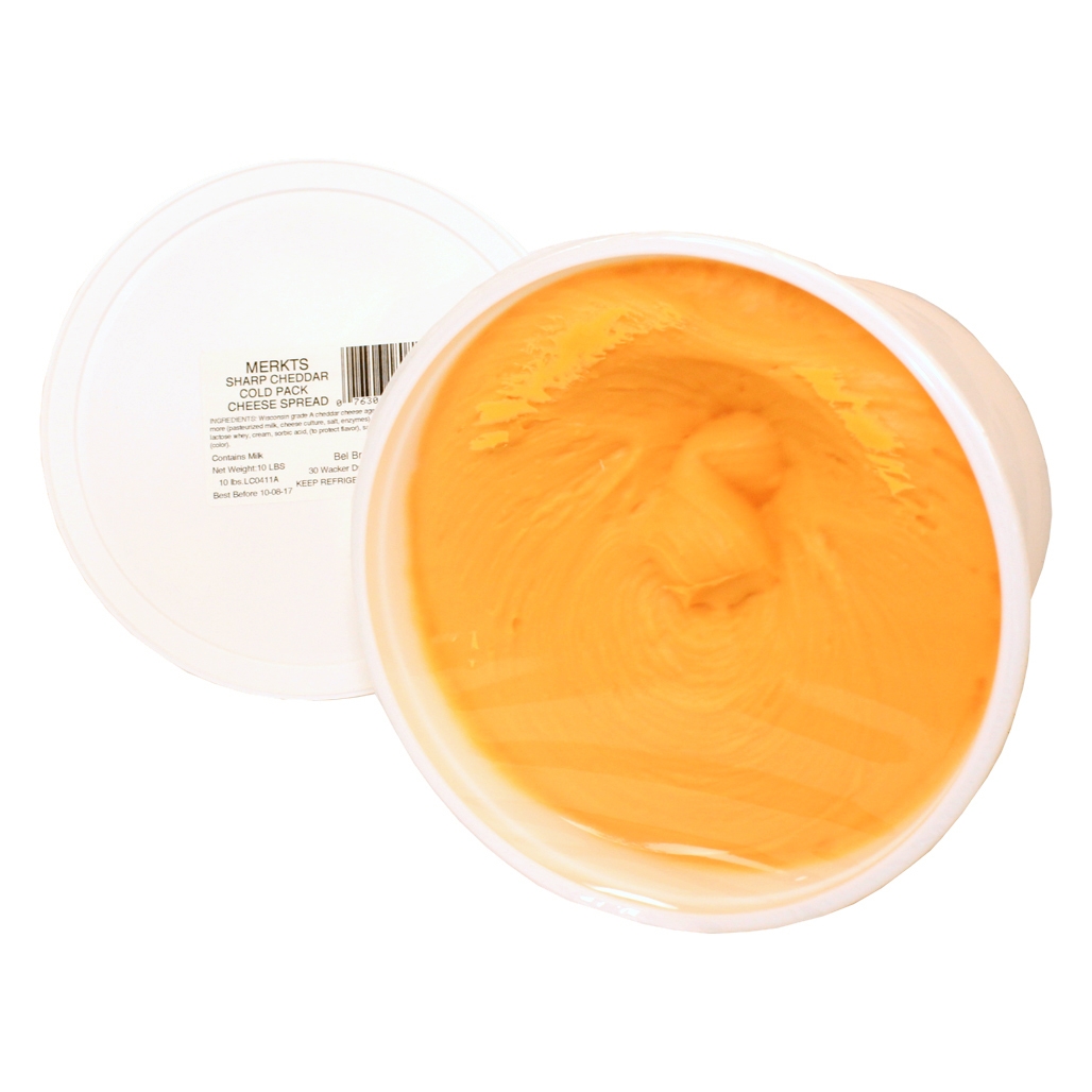 Merkts Sharp Cheddar Cheese Spread, 10 Pound -- 2 per case.