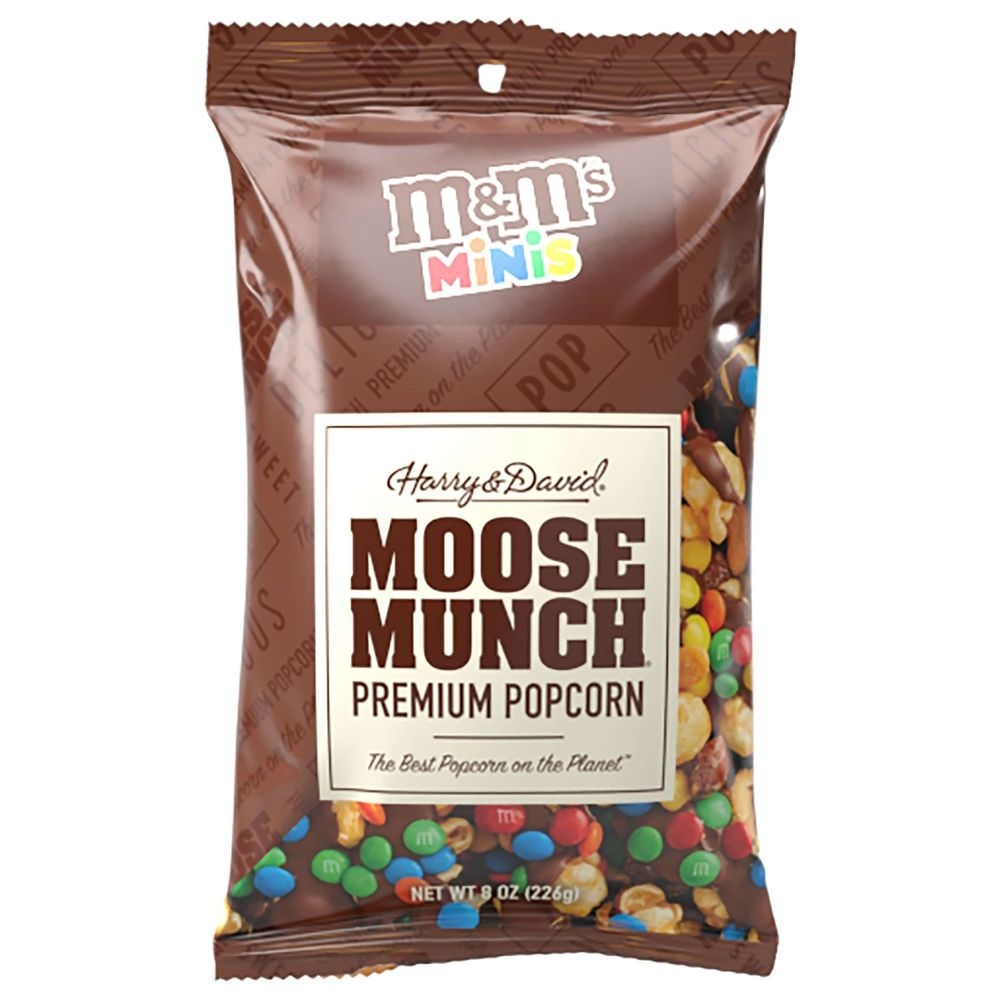 Harry and David Moose Munch M and Ms Premium Popcorn, 8 Ounce Bag -- 6 per case