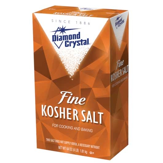 Diamond Crystal Fine Kosher Salt, 4 Pound -- 9 per case