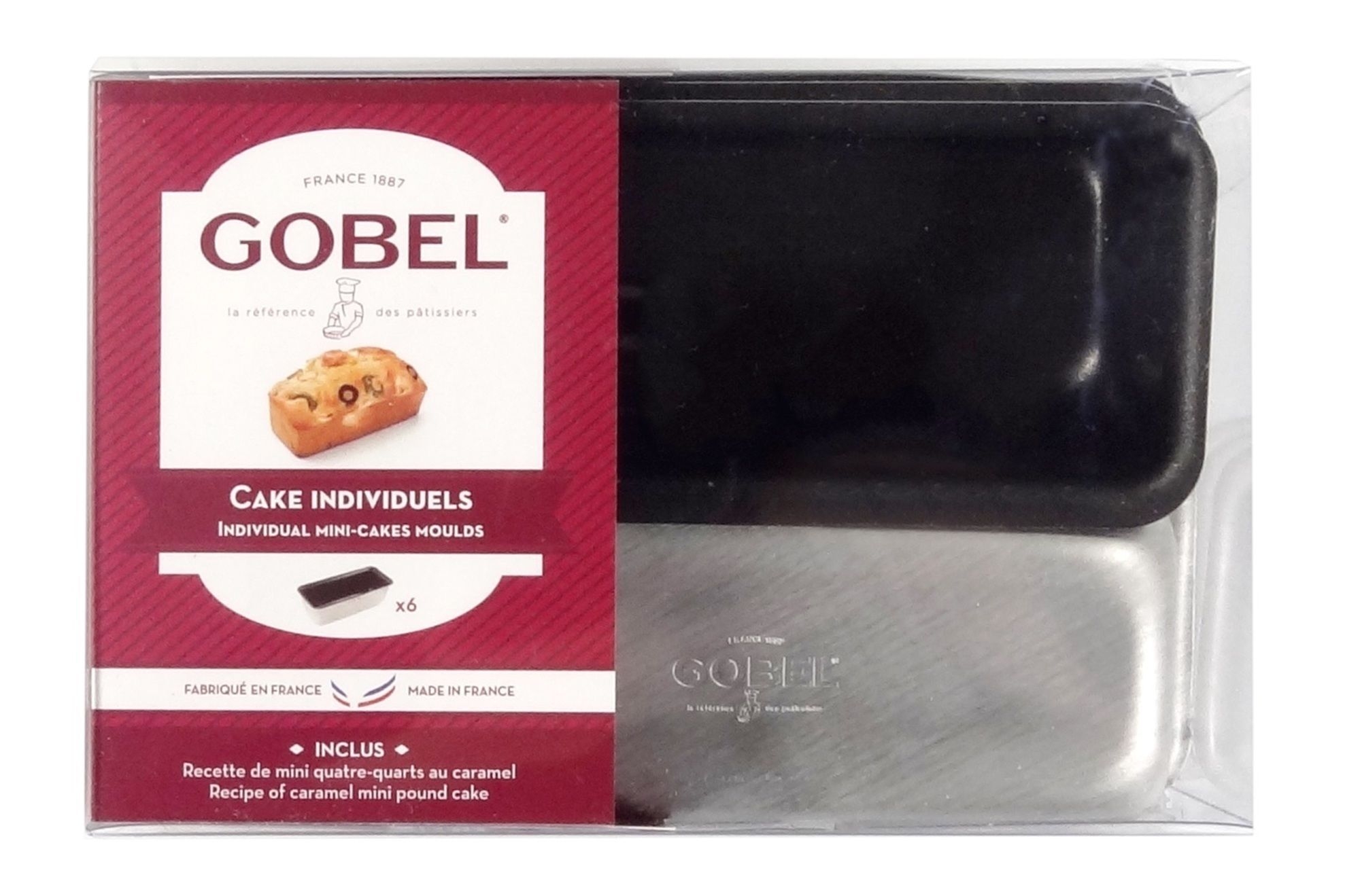 Gobel Non-Stick Aluminium Stamped Cake Mold Box Set, 6 count