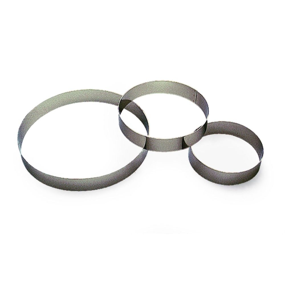 Gobel Stainless Steel Custard Rings, 5.5 inch Dia x 1.4 inch Cavity