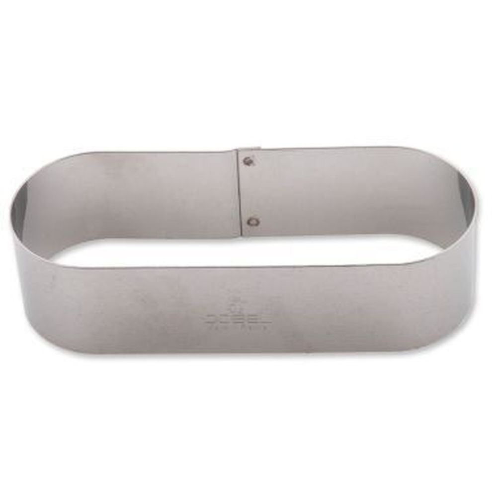 Gobel Stainless Steel Oblong Cake Frame, 4.3 inch Length x 1.5 inch Width Cavity