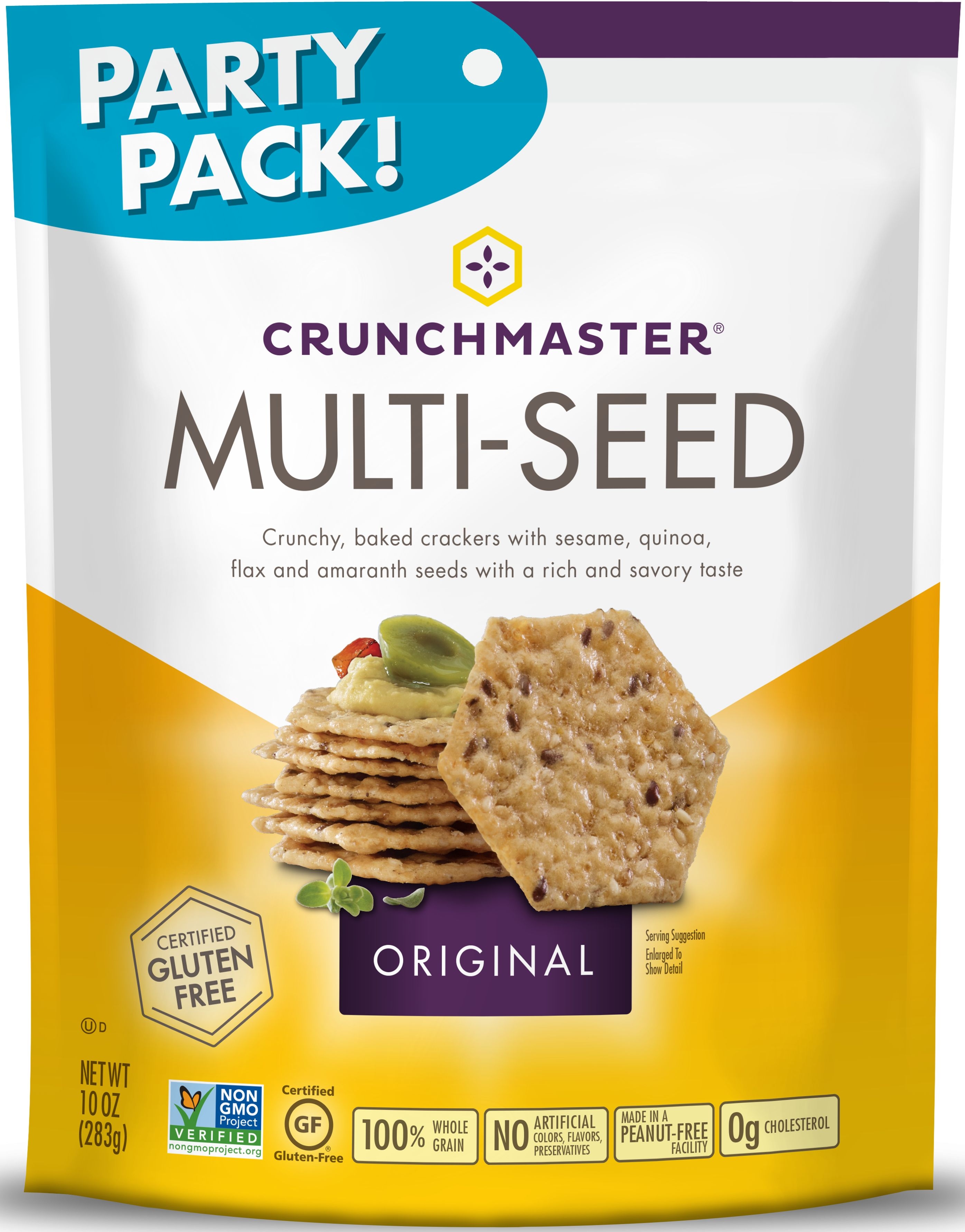 Crunchmaster Original Multi Seed Cracker - Party Pack, 10 Ounce -- 48 per case