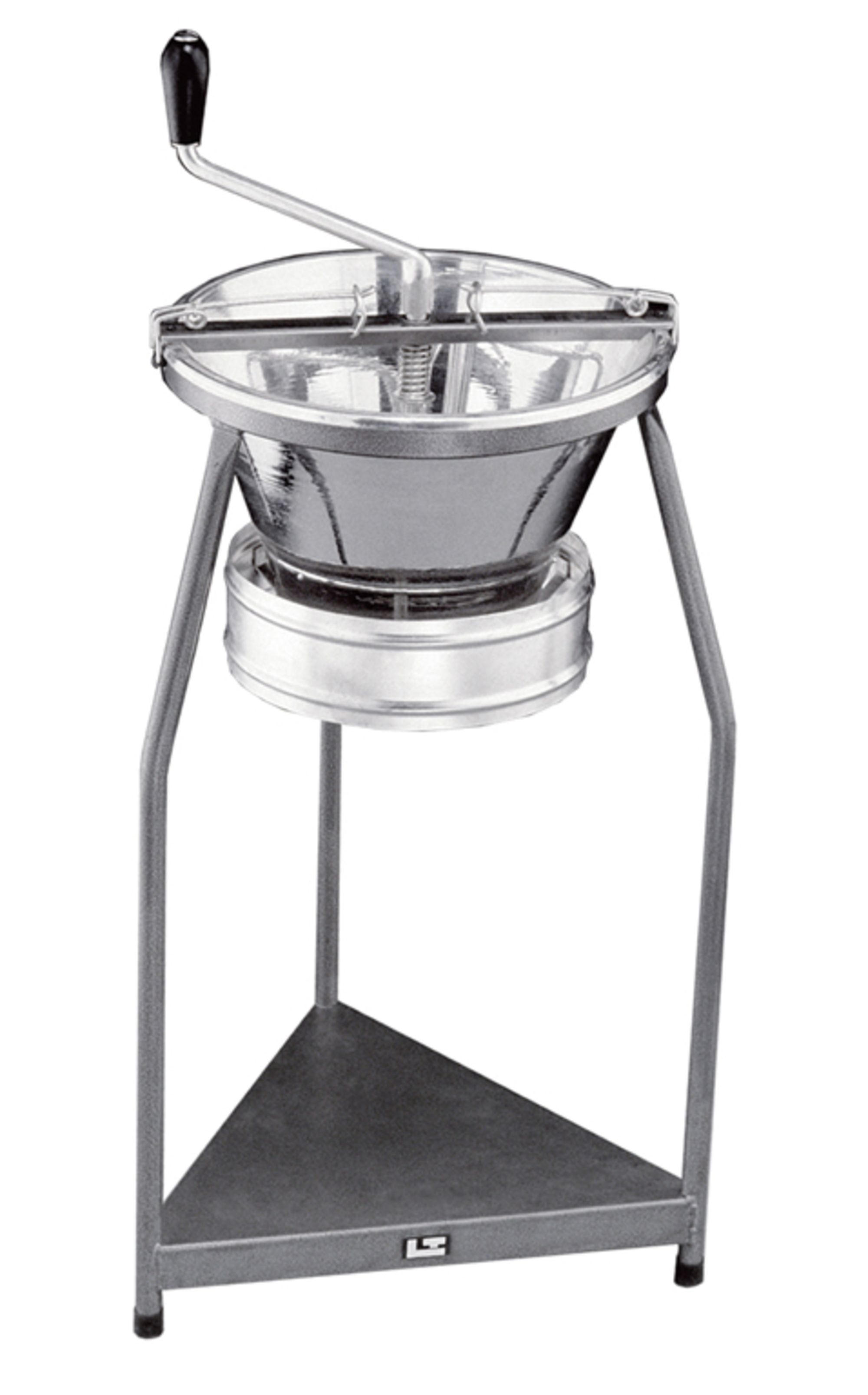 Louis Tellier Tin-Plated Steel Food Mill without Sieve on Tripod 15.4 inch x 31.5 inch Height