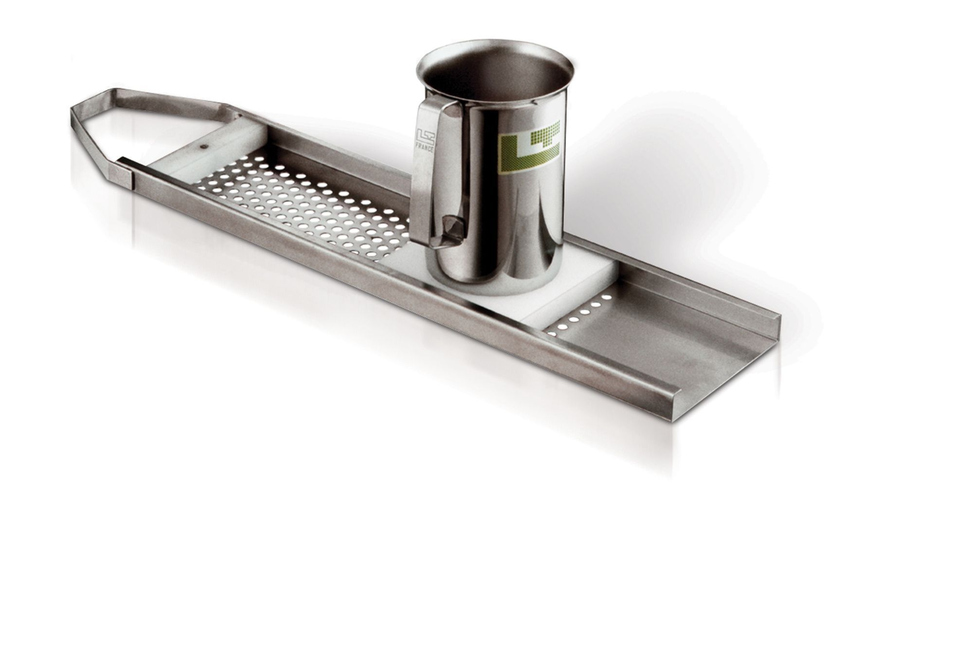 Louis Tellier Stainless Steel Professional Spatzle Sieve, 26 x 5.5 x 7.5 inch