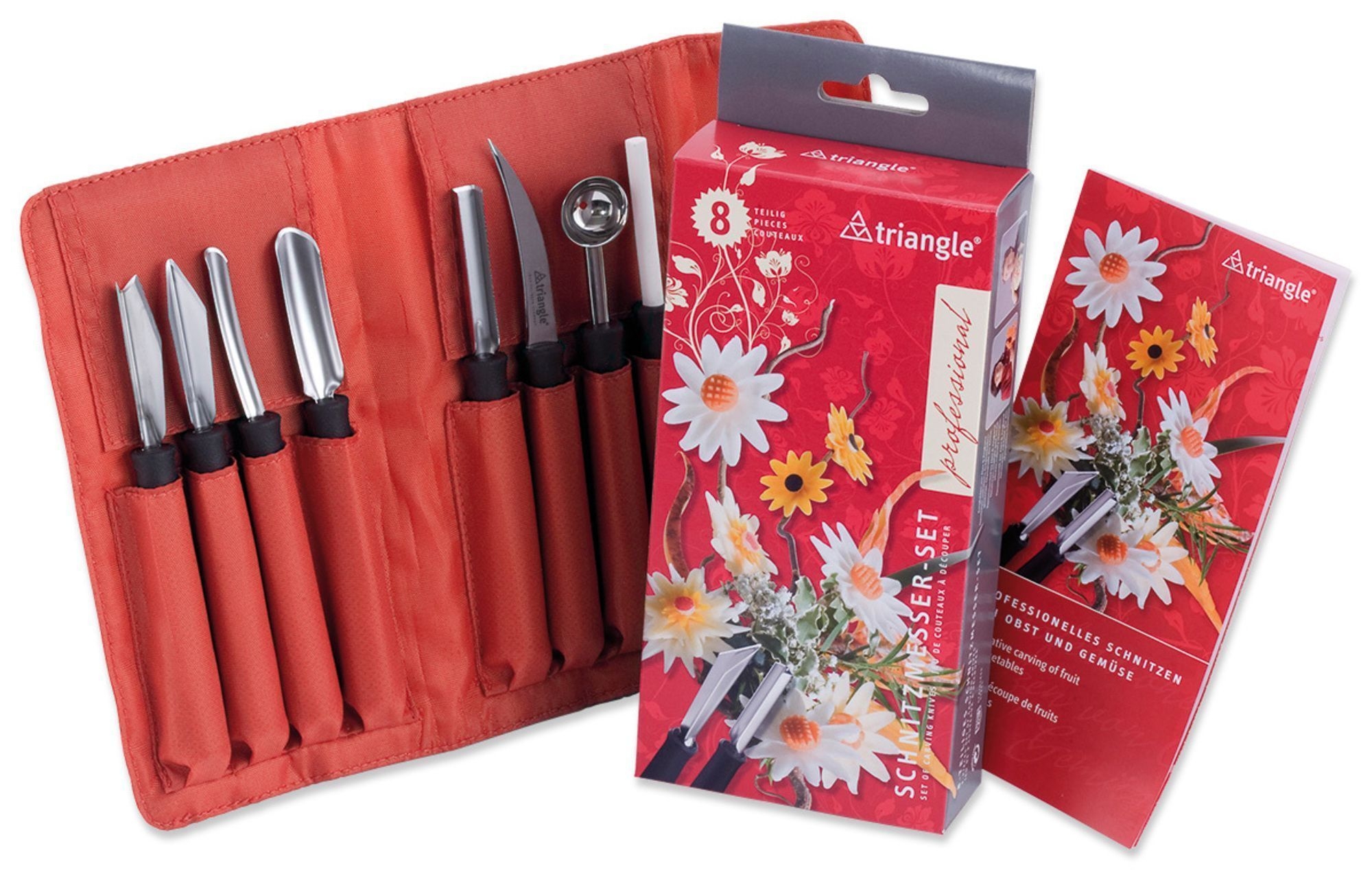 Triangle Stainless Steel Professional Carving Tool Set, set of 8