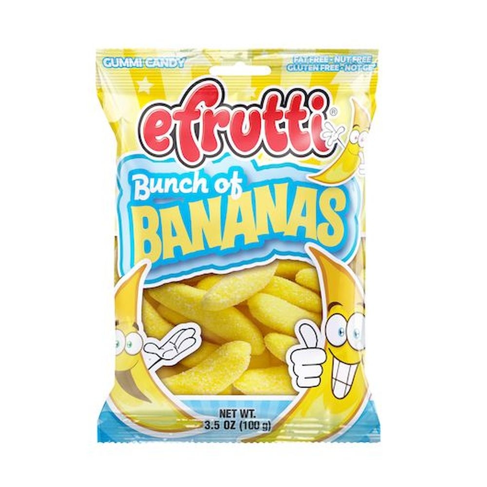 Efrutti Bunch Of Bananas Gummi Candy - Display, 100 Gram -- 12 per case