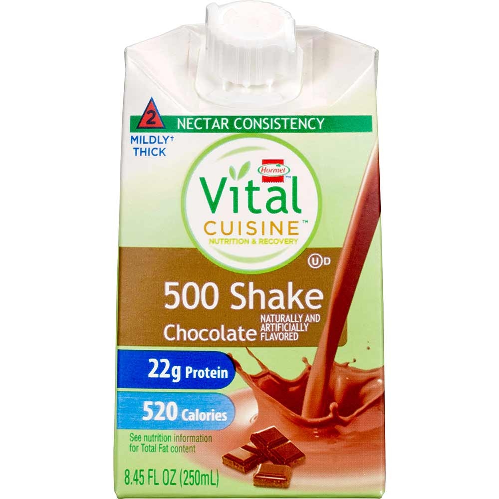 Hormel Vital Cuisine 500 Shake , Chocolate Flavor, Level 2 Nectar Consistency, 8.45 Fluid Ounce -- 27 per case