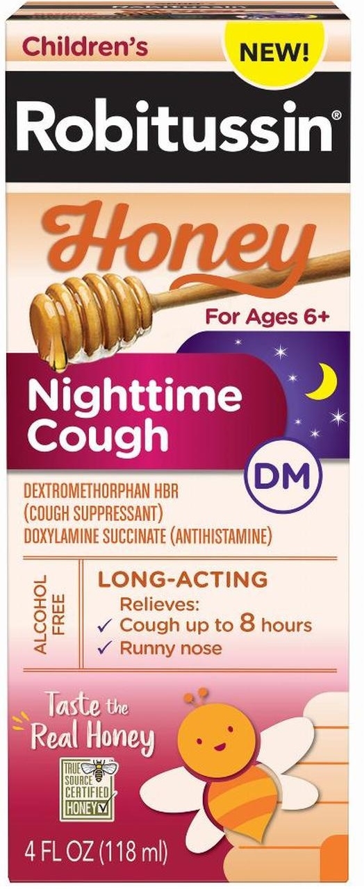 Childrens Robitussin Honey DM Nighttime Cough, 4 Fluid Ounce -- 24 per case