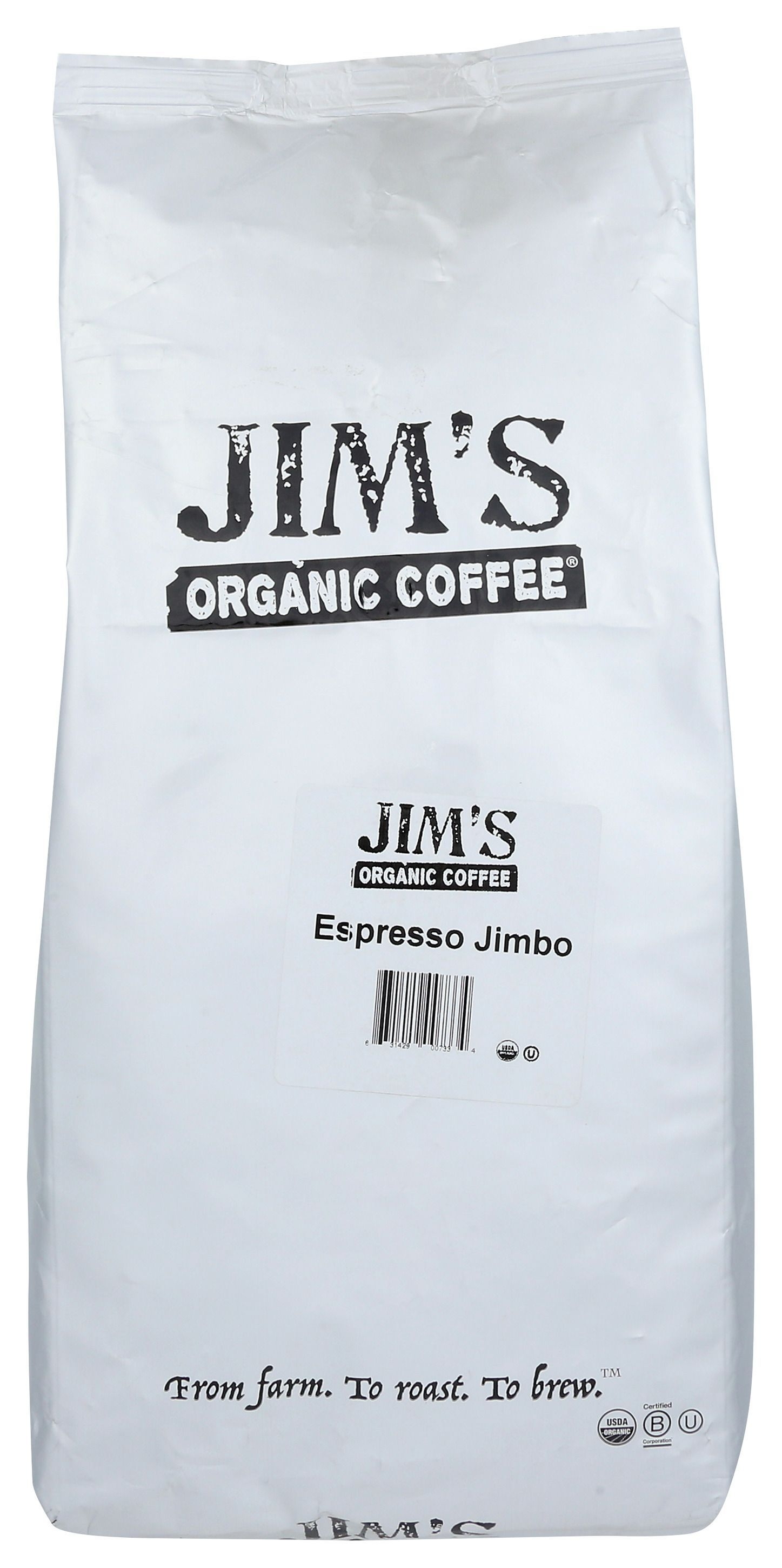 Jims Organic Coffee Espresso Jimbo Coffee, 5 Pound