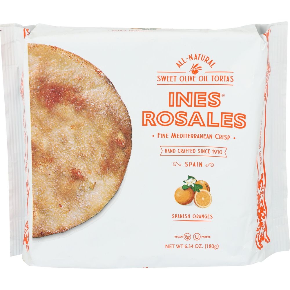 Ines Rosales Orange Sweet Olive Oil Tortas, 6.34 Ounce -- 10 per case