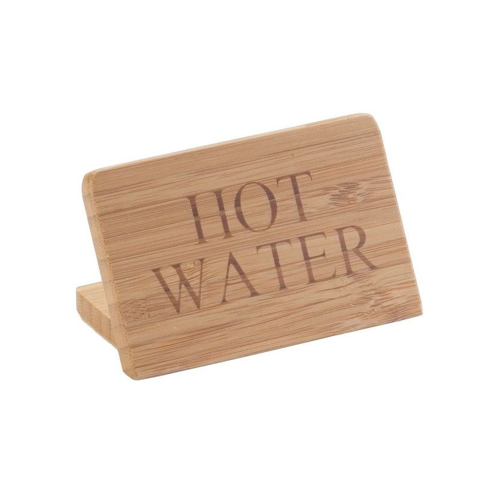 Cal-Mil Bamboo Hot Water Beverage Sign, 3 x 1 x 2 inch -- 12 per case