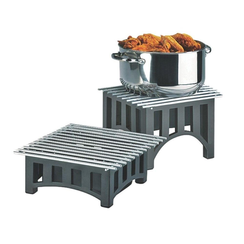 Cal-Mil Mission Black Square Chafer Alternative, 12 x 12 x 4 inch
