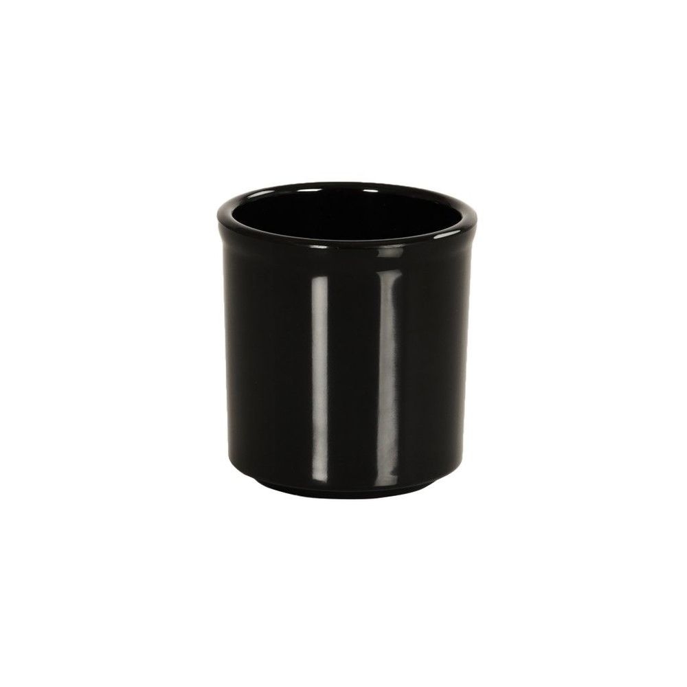 Cal-Mil Black 16 Ounce Round Melamine Condiment Jar, 4 inch Dia x 4.5 inch Height