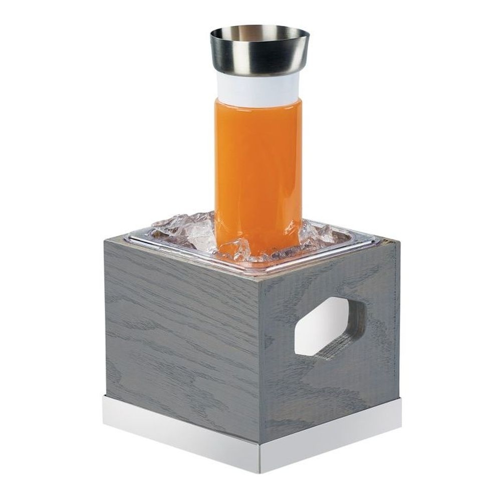 Cal-Mil Oak Ashwood Ice Housing with Clear Pan, 7.5 x 7.5 x 7 inch