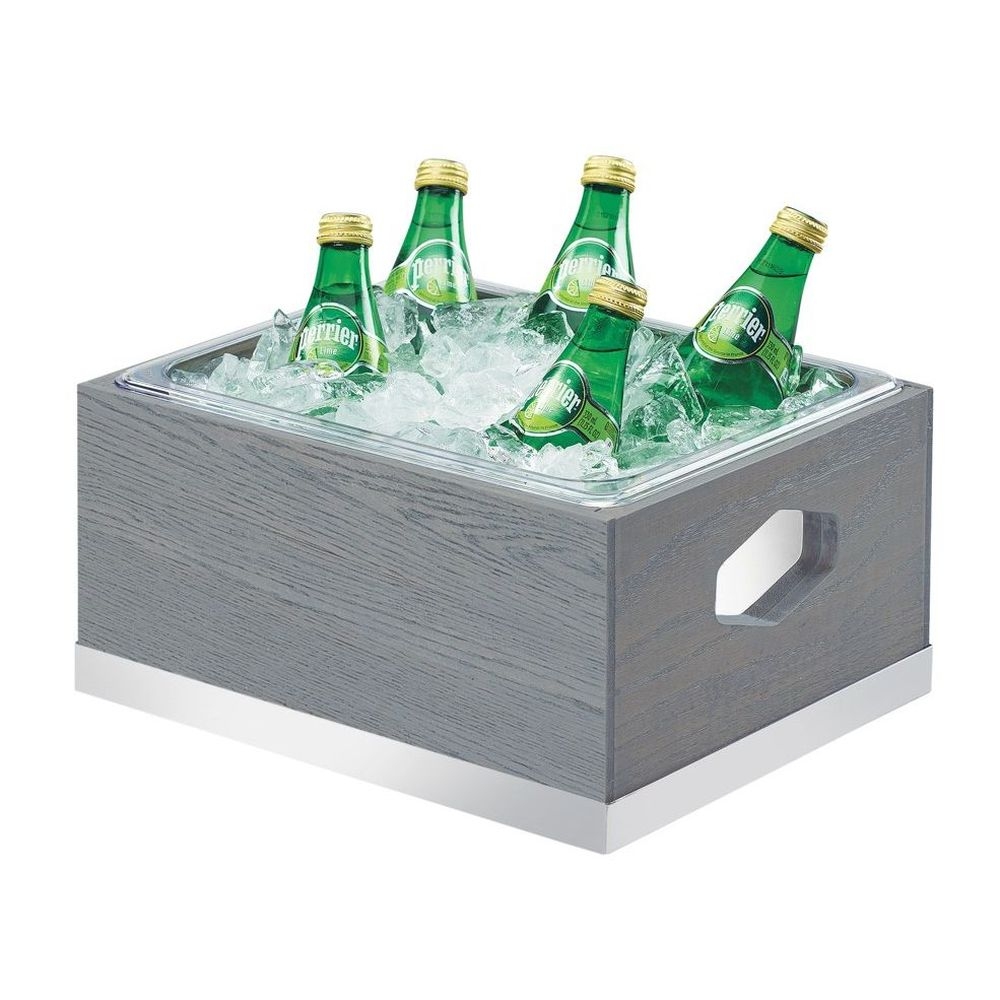 Cal-Mil Oak Ashwood Ice Housing with Clear Pan, 13.25 x 11 x 7.25 inch