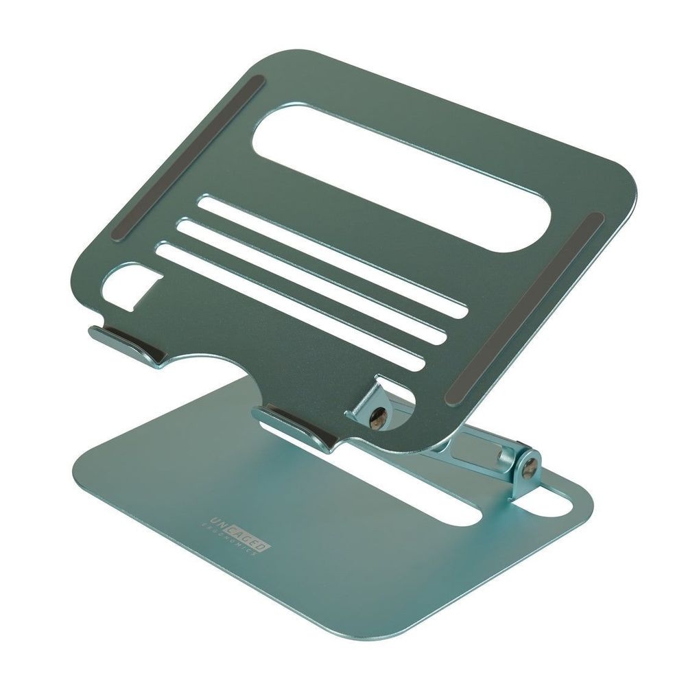 Uncaged Ergonomics Anodized Aluminum Ocean Blue RISE Adjustable Laptop Desk Stand