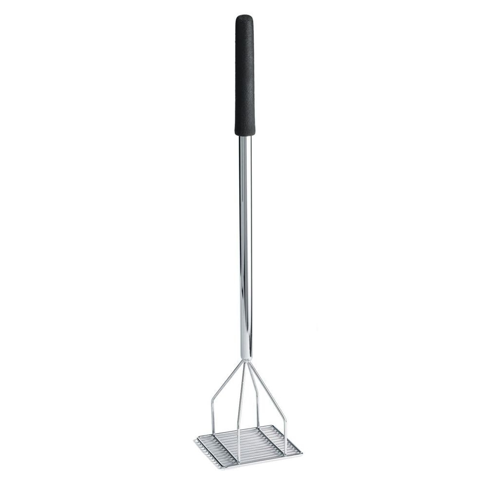Tablecraft Chrome Plated Metal Square Bean Masher, 19 inch