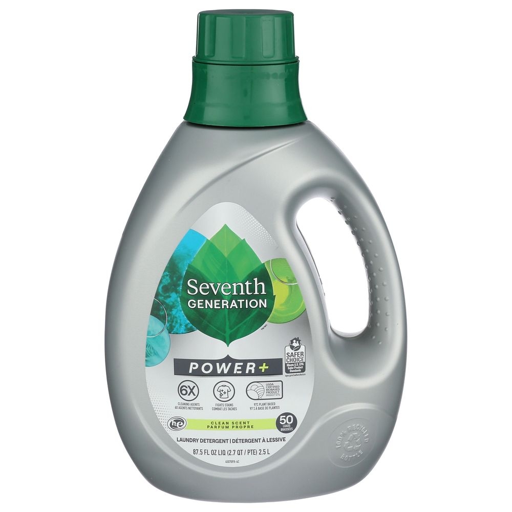 Seventh Generation Power Clean Scent Laundry Liquid, 87.5 Fluid Ounce -- 4 per case