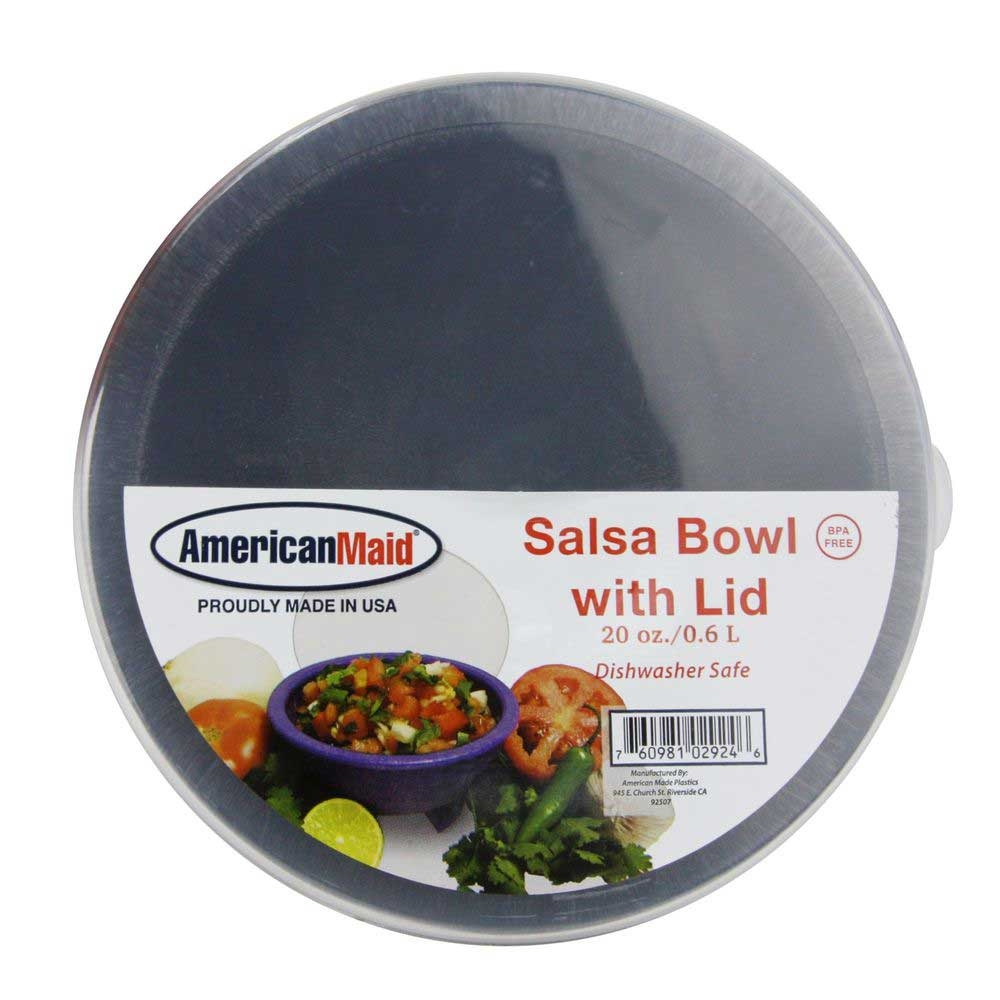 American Maid 2 Piece Medium Salsa Bowl with Lid, 20 Ounce Capacity -- 4 per case