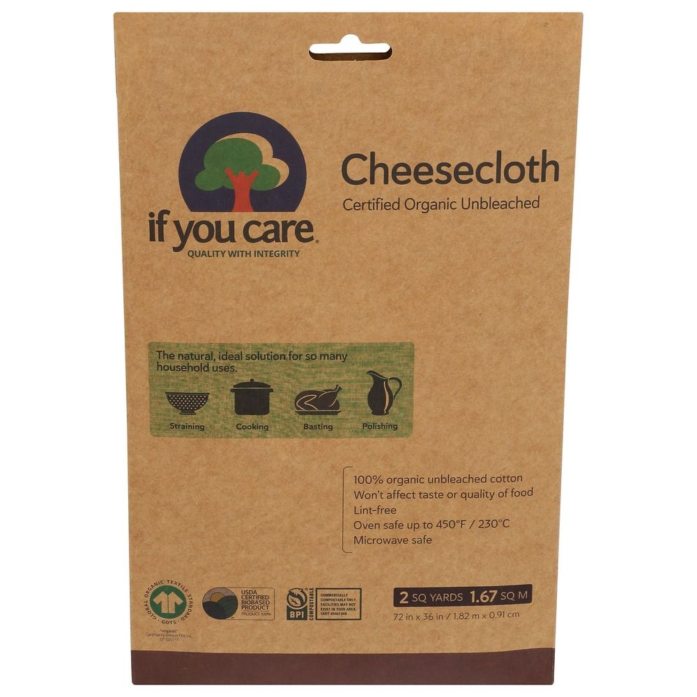 If You Care Organic Unbleached Cheesecloth, 2 Square Yards -- 12 per case