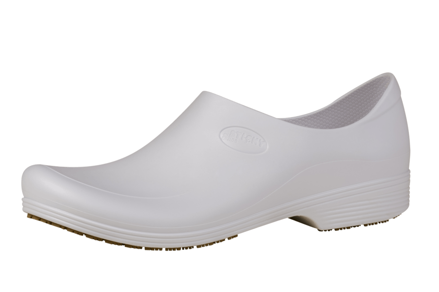 Sticky Shoes Man Style White Clogs, Size 8.5  -- 1 pair