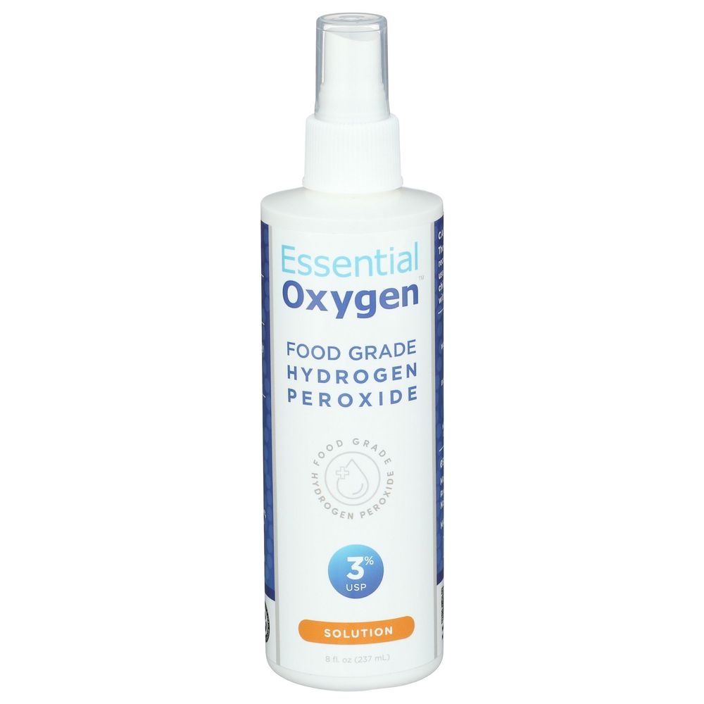 Essential Oxygen 3 Percent Food Grade Hydrogen Peroxide Spray, 8 Ounce  -- 3 per case