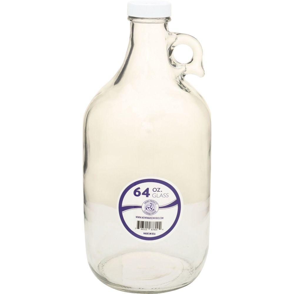 New Wave Enviro Glass Bottle, 64 Ounce Capacity